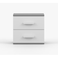 Noční stolek SCOUT - šedý/bílý (více variant)