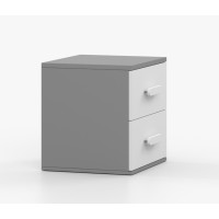 Noční stolek SCOUT - šedý/bílý (více variant)