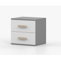 Noční stolek SCOUT - šedý/bílý (více variant)
