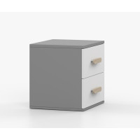 Noční stolek SCOUT - šedý/bílý (více variant)