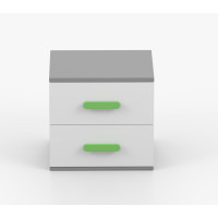 Noční stolek SCOUT - šedý/bílý (více variant)