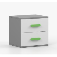 Noční stolek SCOUT - šedý/bílý (více variant)