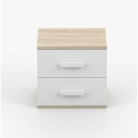 Noční stolek SCOUT - dub sonoma/bílý (více variant)