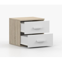 Noční stolek SCOUT - dub sonoma/bílý (více variant)