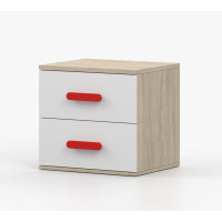 Noční stolek SCOUT - dub sonoma/bílý (více variant)