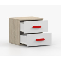 Noční stolek SCOUT - dub sonoma/bílý (více variant)