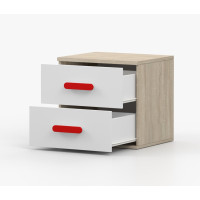 Noční stolek SCOUT - dub sonoma/bílý (více variant)