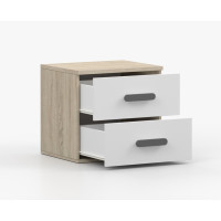 Noční stolek SCOUT - dub sonoma/bílý (více variant)