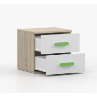 Noční stolek SCOUT - dub sonoma/bílý (více variant)