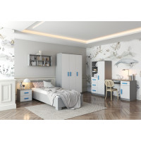 Regál SCOUT - šedý/bílý (více variant)