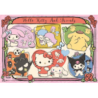 CLEMENTONI Puzzle Hello Kitty a přátelé - roztomilá koláž 1000 dílků