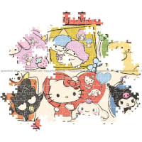 CLEMENTONI Puzzle Hello Kitty a přátelé - roztomilá koláž 1000 dílků