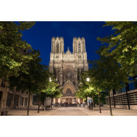 BLUEBIRD Puzzle Katedrála v Remeši za soumraku 1000 dílků