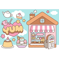 TREFL Puzzle Pusheen: Seznamte se s Pusheen 4x250 dílků