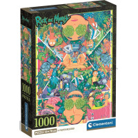 CLEMENTONI Puzzle Rick&Morty: Psychedelická koláž 1000 dílků