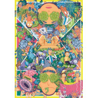 CLEMENTONI Puzzle Rick&Morty: Psychedelická koláž 1000 dílků