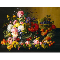 BLUEBIRD Puzzle Zátiší, květiny a ovoce 1000 dílků