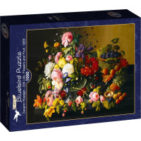 BLUEBIRD Puzzle Zátiší, květiny a ovoce 1000 dílků