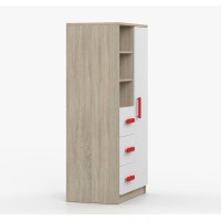 Regál SCOUT - dub sonoma/bílý (více variant)