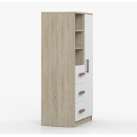 Regál SCOUT - dub sonoma/bílý (více variant)