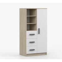 Regál SCOUT - dub sonoma/bílý (více variant)