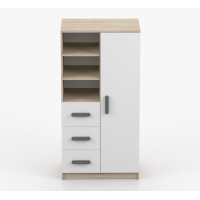 Regál SCOUT - dub sonoma/bílý (více variant)