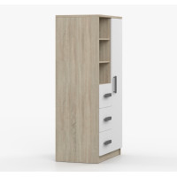 Regál SCOUT - dub sonoma/bílý (více variant)