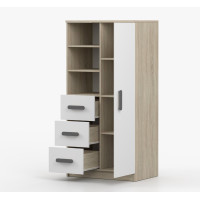 Regál SCOUT - dub sonoma/bílý (více variant)