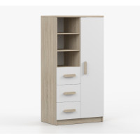 Regál SCOUT - dub sonoma/bílý (více variant)