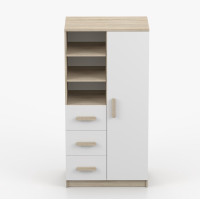 Regál SCOUT - dub sonoma/bílý (více variant)