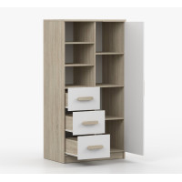 Regál SCOUT - dub sonoma/bílý (více variant)