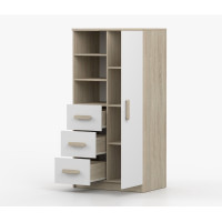 Regál SCOUT - dub sonoma/bílý (více variant)