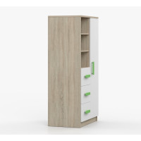 Regál SCOUT - dub sonoma/bílý (více variant)