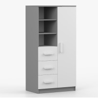 Regál SCOUT - šedý/bílý (více variant)