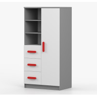 Regál SCOUT - šedý/bílý (více variant)