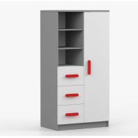 Regál SCOUT - šedý/bílý (více variant)