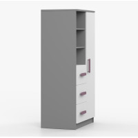 Regál SCOUT - šedý/bílý (více variant)