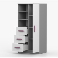 Regál SCOUT - šedý/bílý (více variant)