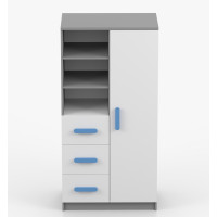 Regál SCOUT - šedý/bílý (více variant)