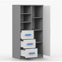 Regál SCOUT - šedý/bílý (více variant)