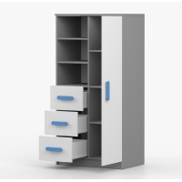 Regál SCOUT - šedý/bílý (více variant)