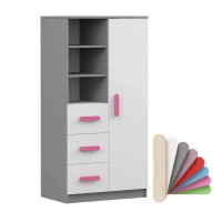 Regál SCOUT - šedý/bílý (více variant)