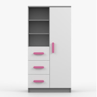 Regál SCOUT - šedý/bílý (více variant)