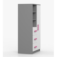 Regál SCOUT - šedý/bílý (více variant)