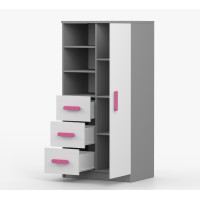 Regál SCOUT - šedý/bílý (více variant)