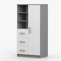 Regál SCOUT - šedý/bílý (více variant)