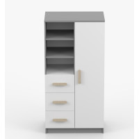 Regál SCOUT - šedý/bílý (více variant)