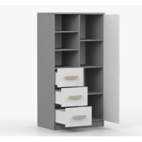 Regál SCOUT - šedý/bílý (více variant)