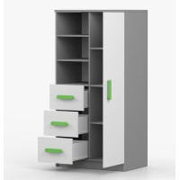 Regál SCOUT - šedý/bílý (více variant)