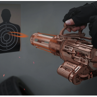 ROBOTIME Rokr 3D dřevěné puzzle Rotační kulomet 412 dílků